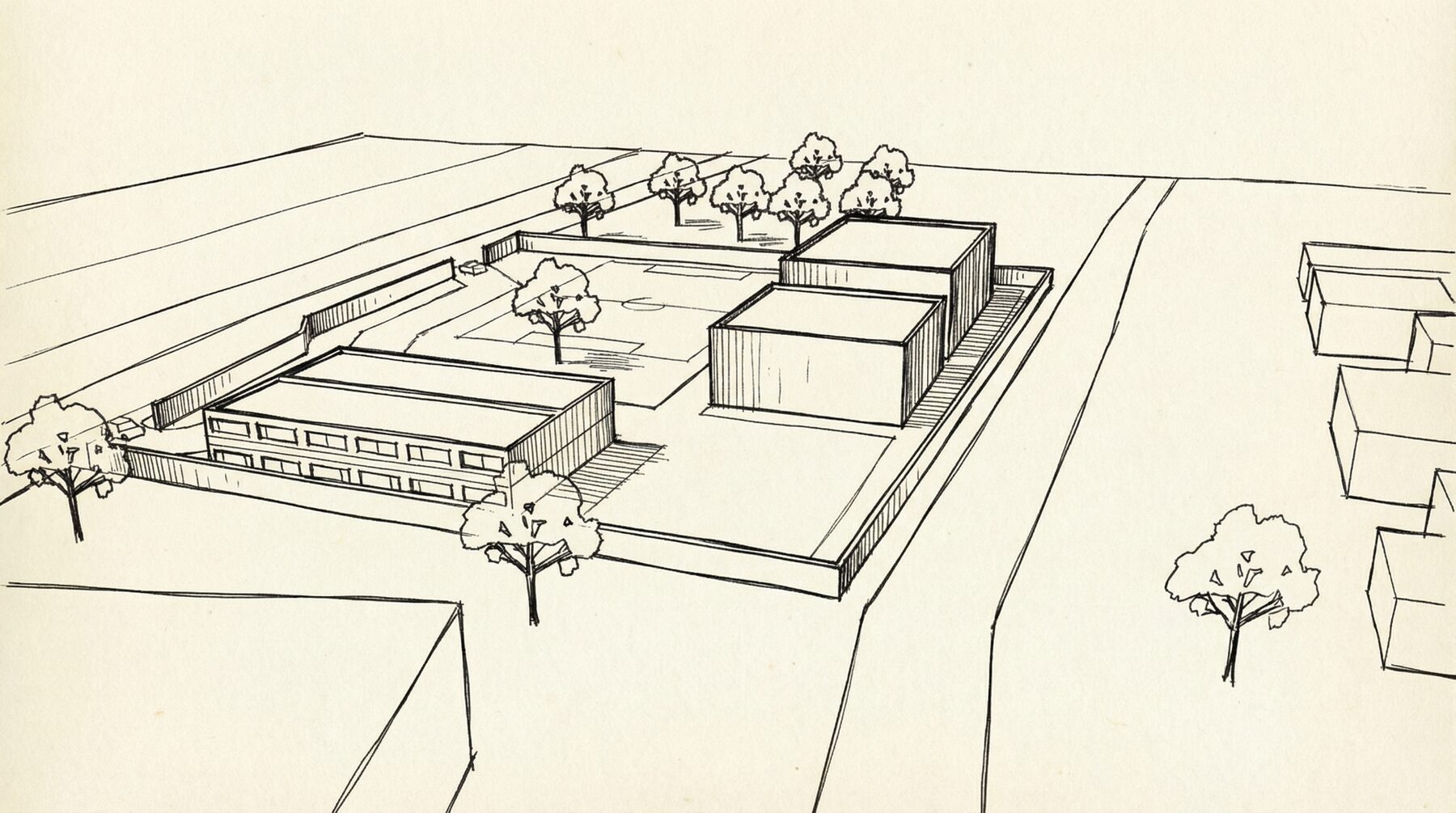 Architectural render of the ISJ Senior Campus from street level